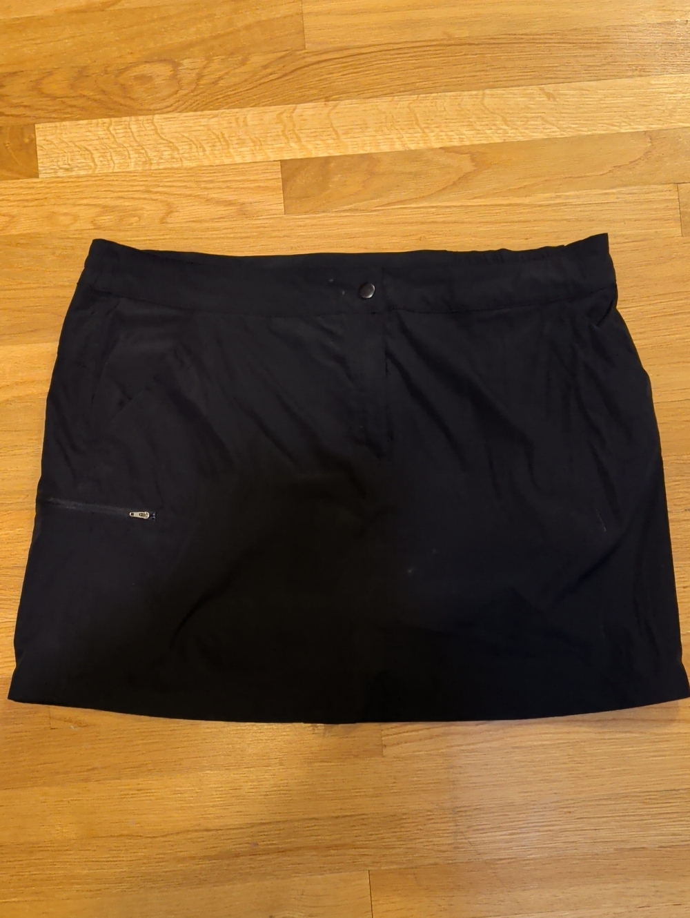 32 Degrees Black Active Skort with Zip Pocket